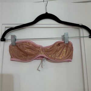 Urban outfitters Pink and gold metallic bra top size 32B